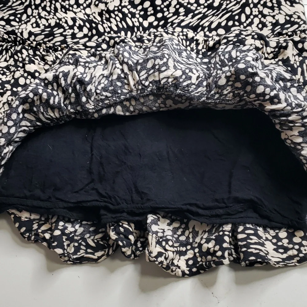 Maeve Anthropologie Linen Blend Tiered Ruffle Mini Skirt Size 14 Flowy Bohemian